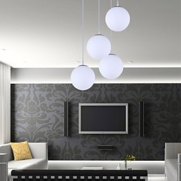 1 Luzes Luminária Pendente Contemporânea de Vidro