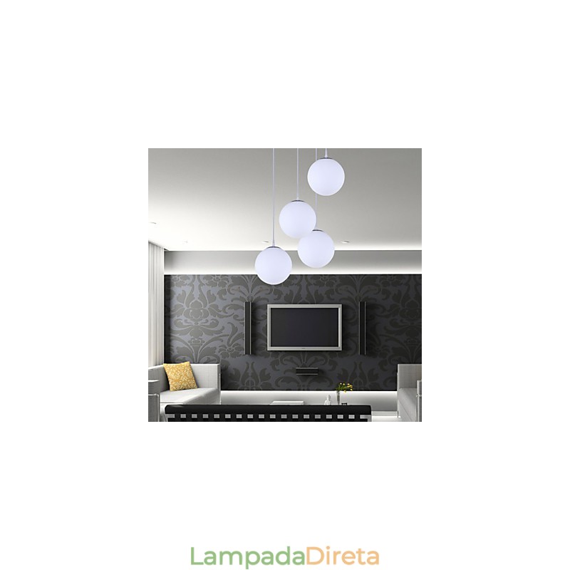 1 Luzes Luminária Pendente Contemporânea de Vidro