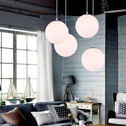 1 Luzes Luminária Pendente Contemporânea de Vidro
