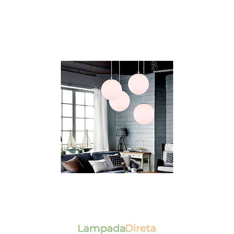 1 Luzes Luminária Pendente Contemporânea de Vidro