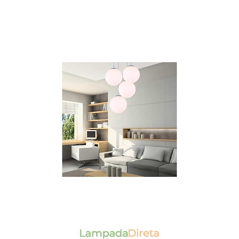 1 Luzes Luminária Pendente Contemporânea de Vidro