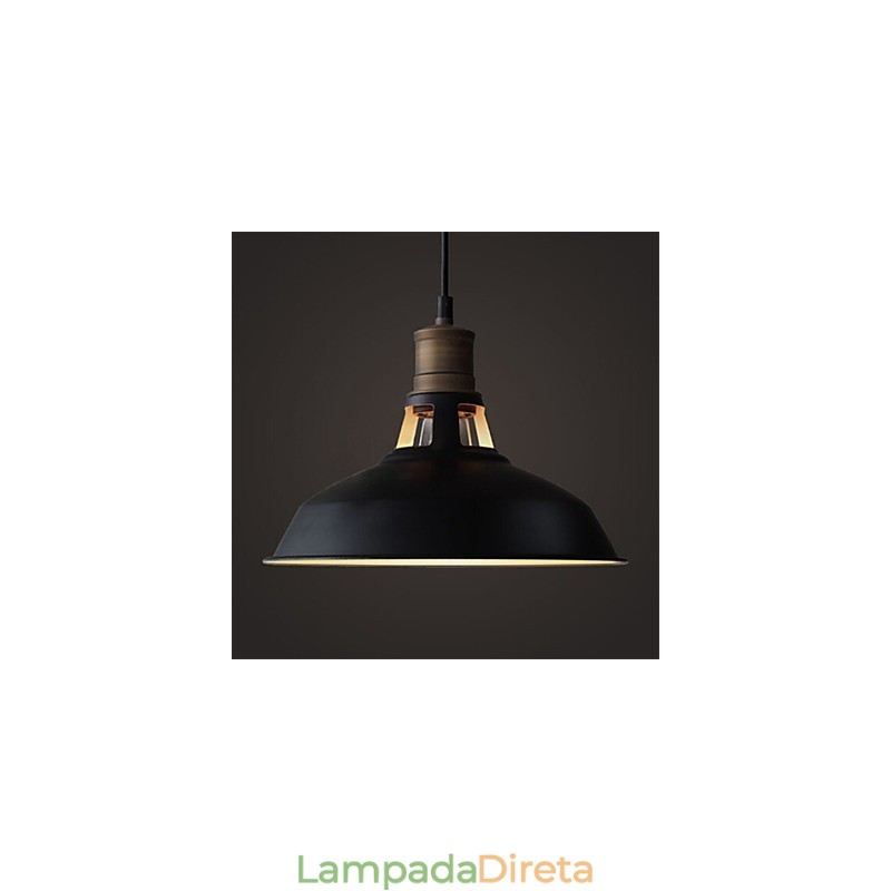 Luminária pendente industrial vintagen mini de metal 1 luz multicolorida opcional