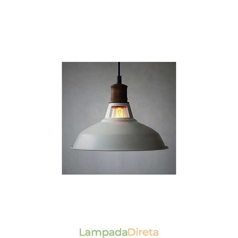 Luminária pendente industrial vintagen mini de metal 1 luz multicolorida opcional