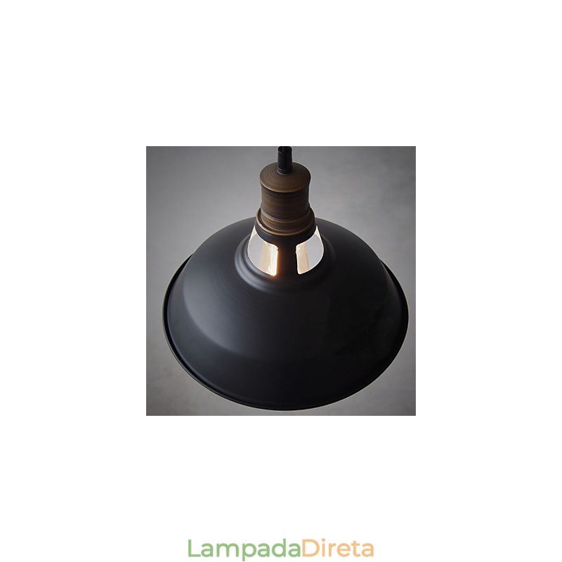 Luminária pendente industrial vintagen mini de metal 1 luz multicolorida opcional
