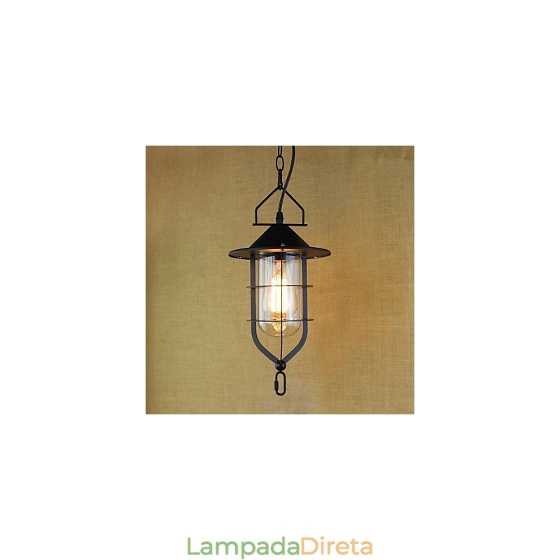 American Retro Rústico Pastoral Iluminação Luz Industrial Luminária Pendente