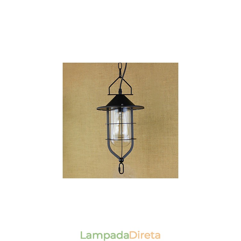 American Retro Rústico Pastoral Iluminação Luz Industrial Luminária Pendente