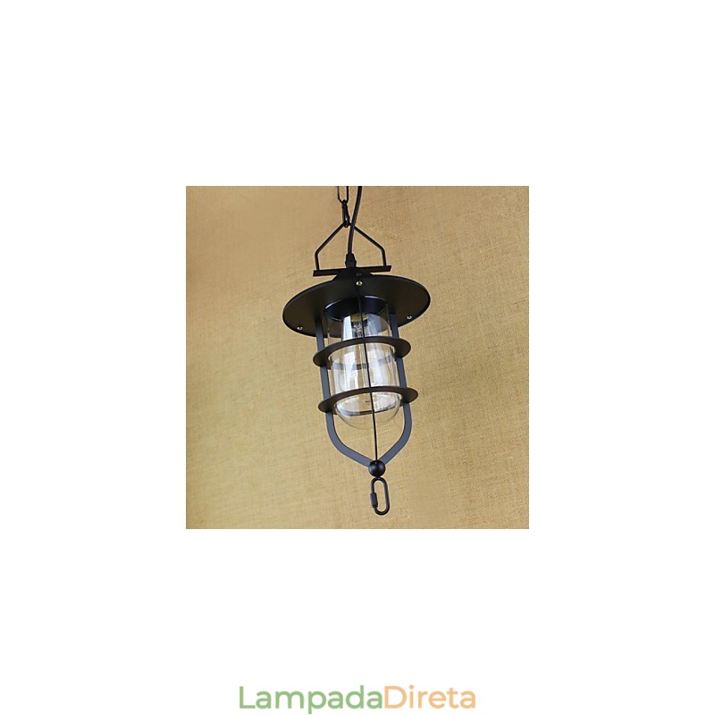 American Retro Rústico Pastoral Iluminação Luz Industrial Luminária Pendente