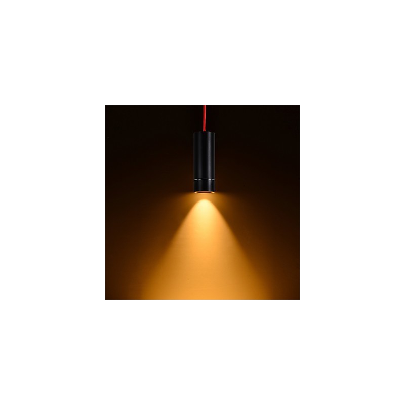 1 Mini Luminária Pendente Preto Anodizado com Alumínio