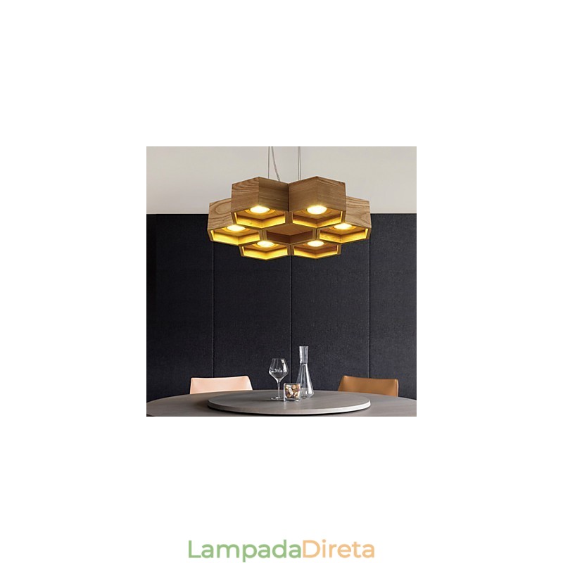 Luzes Pendentes Country Madeira Bambu