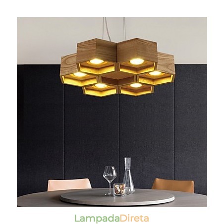 Luzes Pendentes Country Madeira Bambu Luzes Pendentes Country Madeira Bambu