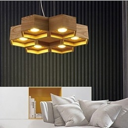 Luzes Pendentes Country Madeira Bambu