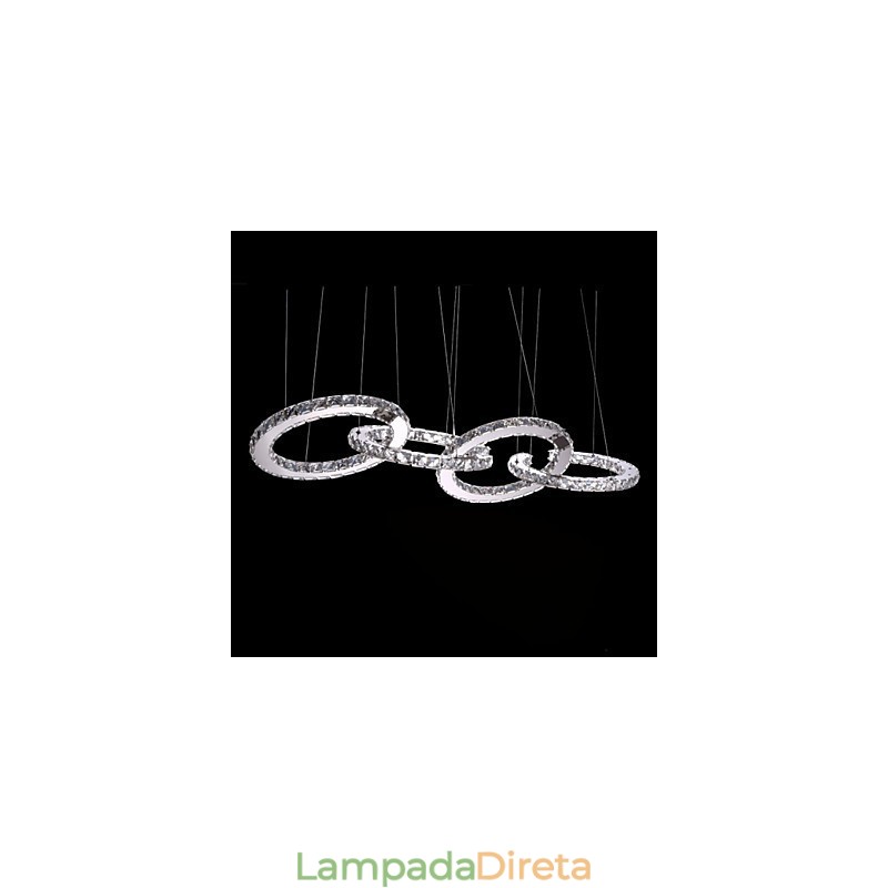 Luminárias pendentes Cristal Luz Moderna Contemporânea Metal