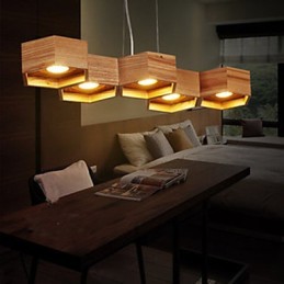 Luzes Pendentes Country Madeira Bambu