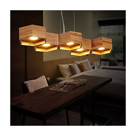 Luzes Pendentes Country Madeira Bambu