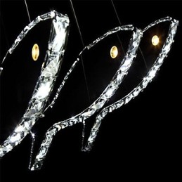 Luminária pendente de metal cristal contemporânea moderna