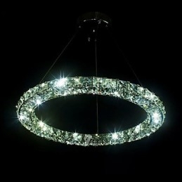 Luminária pendente de cristal moderna, única, D40CM, três lados, K9, cristal, luzes de teto internas, luminárias