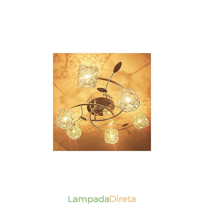 Moderno Contemporâneo Cristal Galvanizado Montagem Embutida