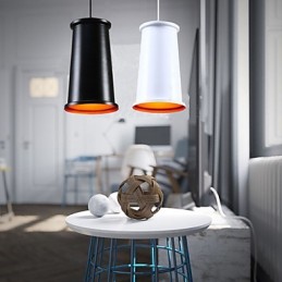 Luminária pendente de metal com pintura estilo vintage clássico rústico e mini