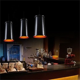 Luminária pendente de metal com pintura estilo vintage clássico rústico e mini