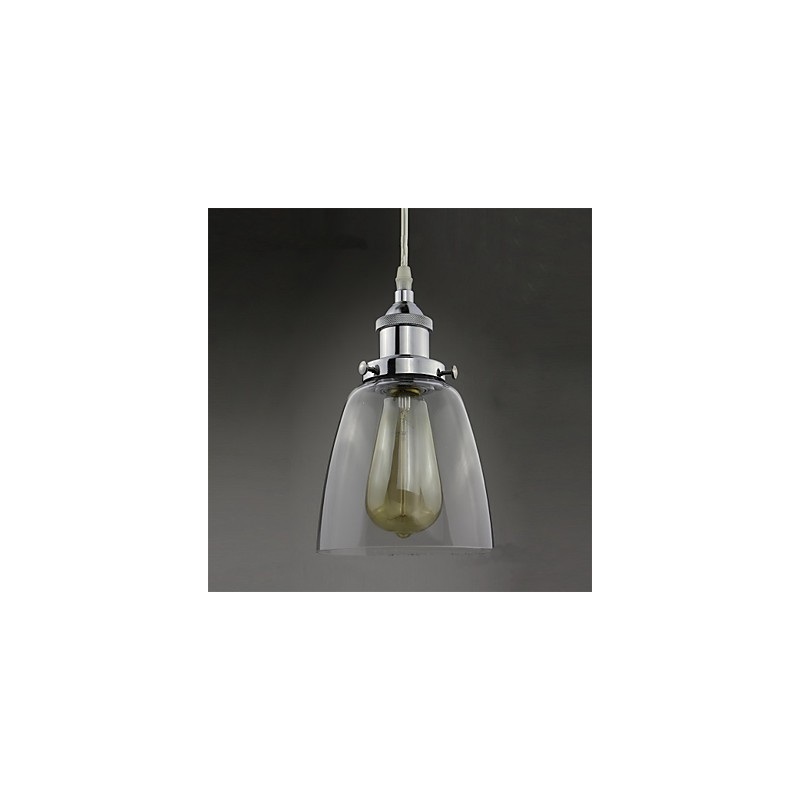 Moderno vidro cromado vintage industrial retro encaixe edison pingente luz café varanda luz