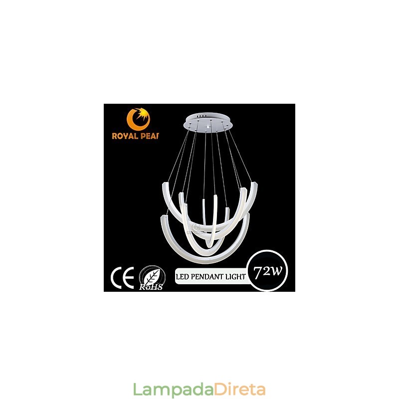Luminária pendente industrial decorativa moderna linear suspensa
