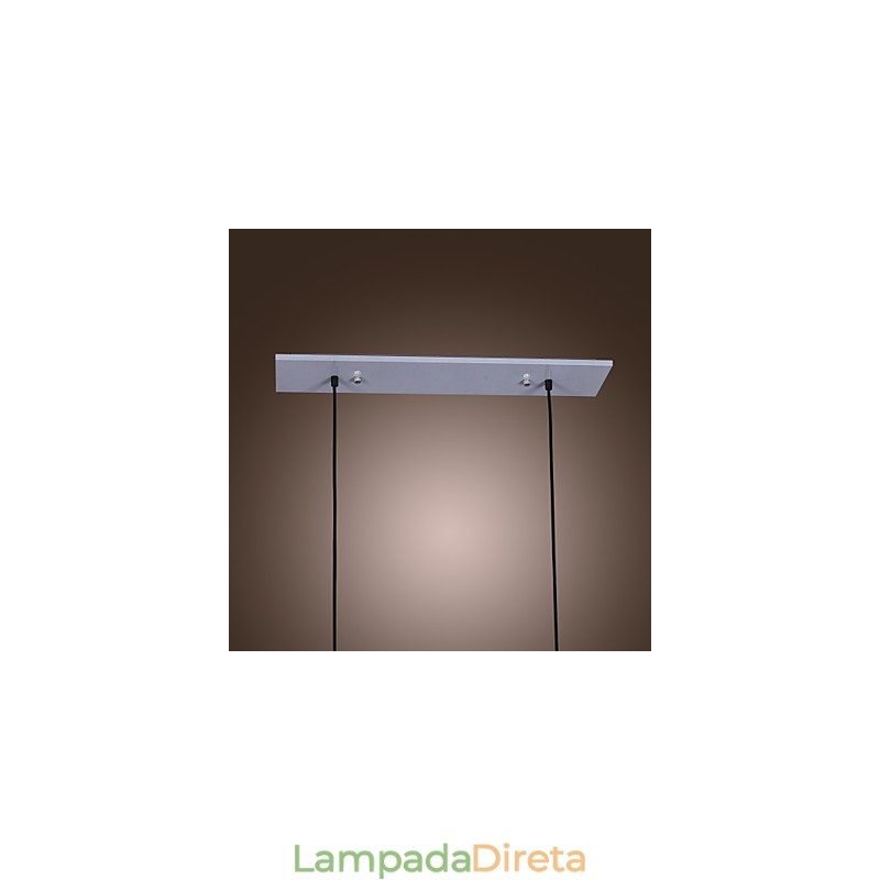 Luminária pendente de vidro moderna com 2 luzes em design de garrafa transparente