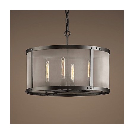 Luminária pendente de 4 luzes com cúpula transparente Luminária pendente de 4 luzes com cúpula transparente