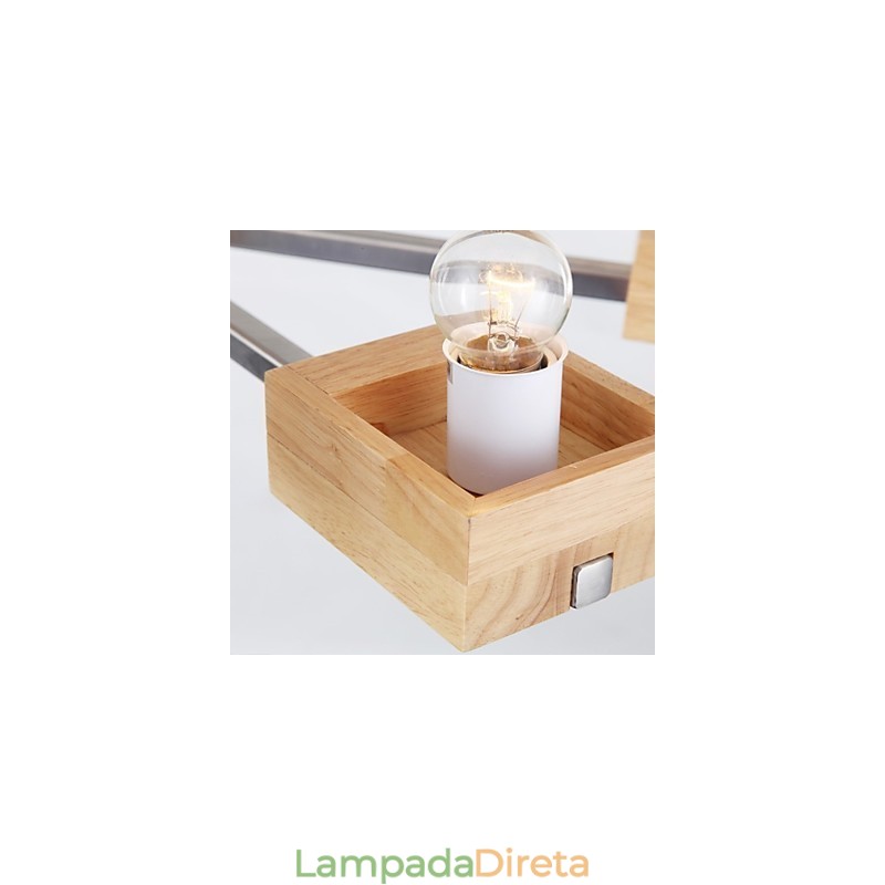 Luzes Pendentes Country Madeira Bambu