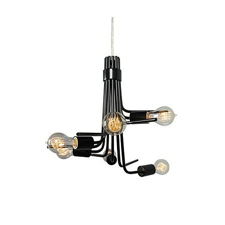 Pendente de 6 luzes característico moderno estilo norte-americano em preto Pendente de 6 luzes característico moderno estilo norte-americano em preto