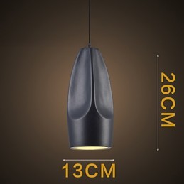 Luminária pendente de metal com pintura estilo retrô vintage mini