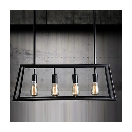 Lustre de metal galvanizado estilo rústico mini lodge Lustre de metal galvanizado estilo rústico mini lodge