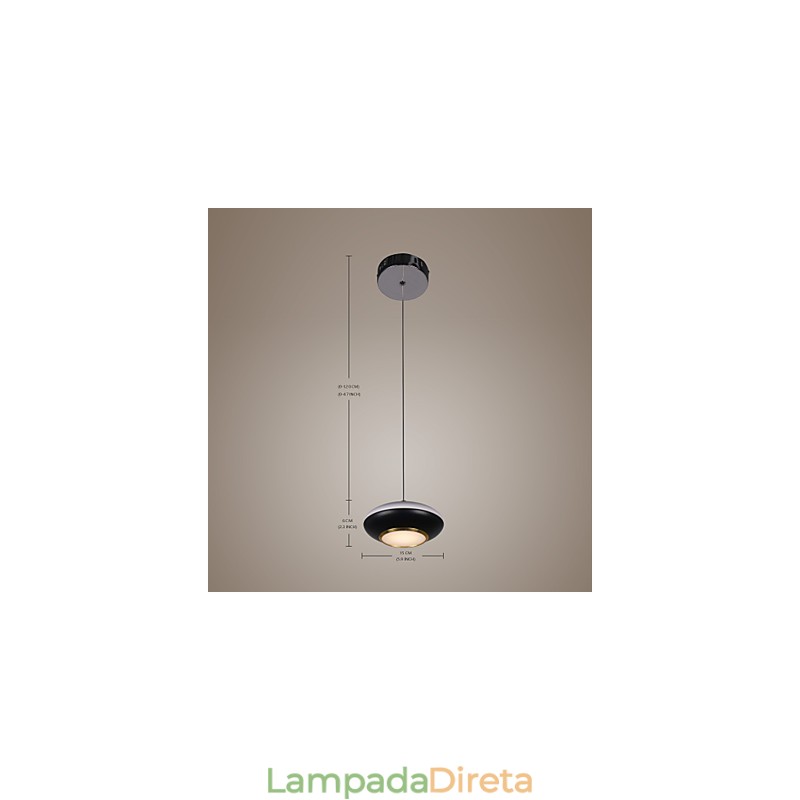 9W moderno disco voador design alta qualidade pingente luz café