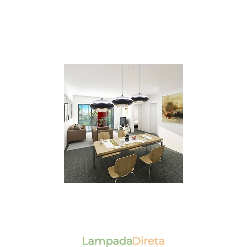9W moderno disco voador design alta qualidade pingente luz café