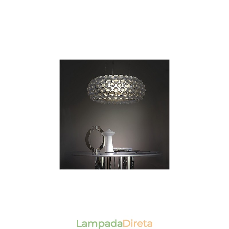 Luminária pendente de contas com 1 luz