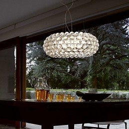 Luminária pendente de contas com 1 luz