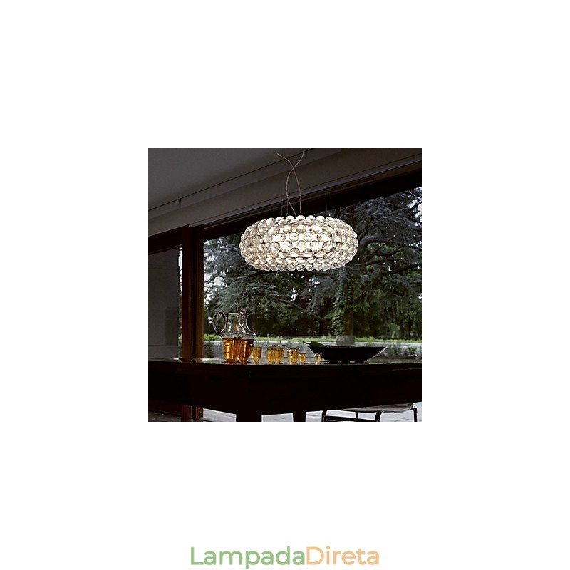 Luminária pendente de contas com 1 luz