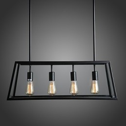 Lustre de metal galvanizado estilo rústico mini lodge