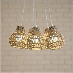 Cage Rope Creative RETRO Art Lustre de 5 cabeças