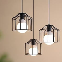 1 Luzes Country Metal Pendente Luz