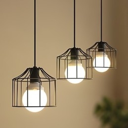 1 Luzes Country Metal Pendente Luz