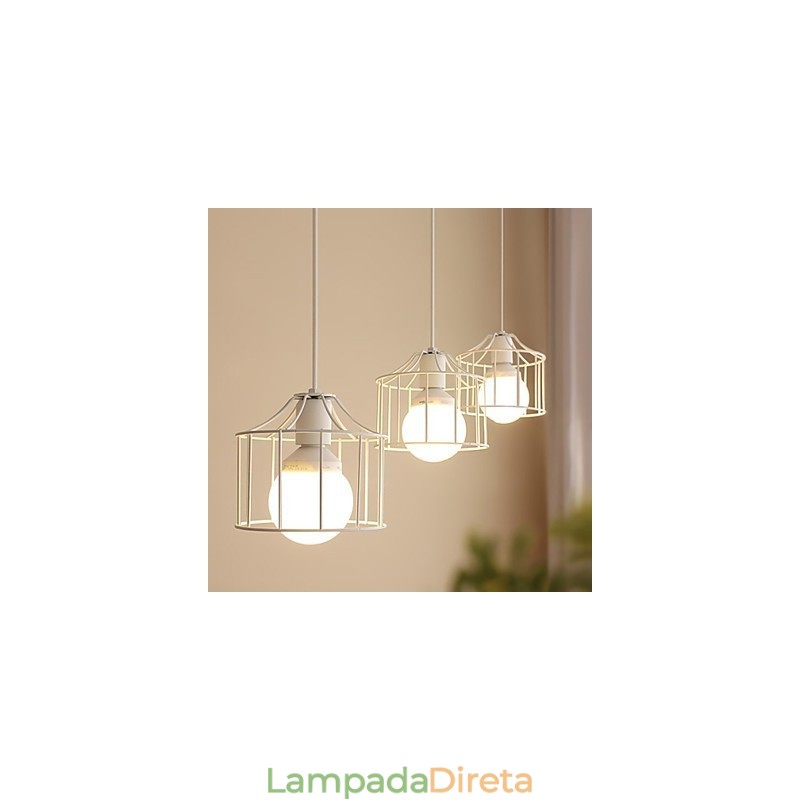 1 Luzes Country Metal Pendente Luz
