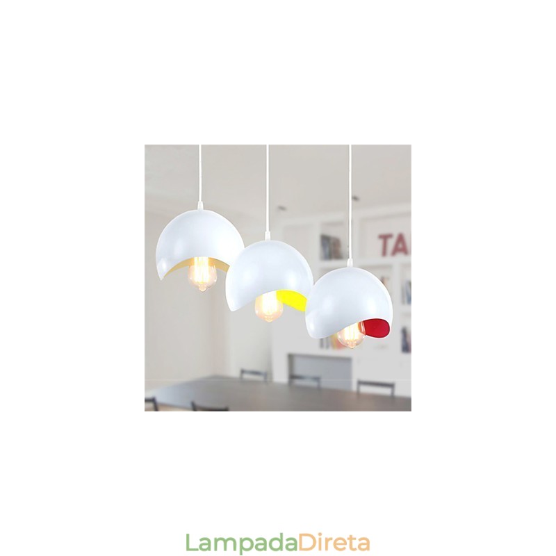 Luminária pendente moderna e contemporânea estilo mini pintura