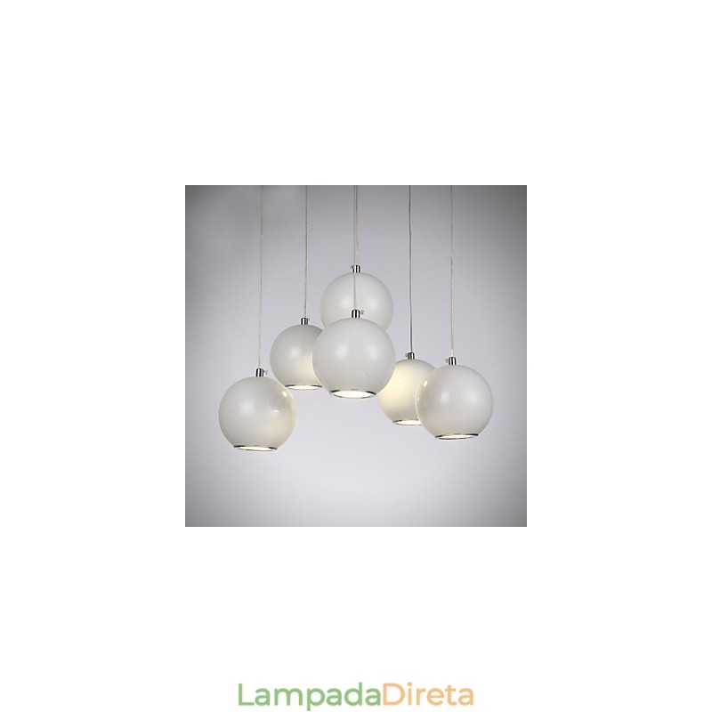 Luminária pendente moderna estilo mini globo de alta qualidade com design de café