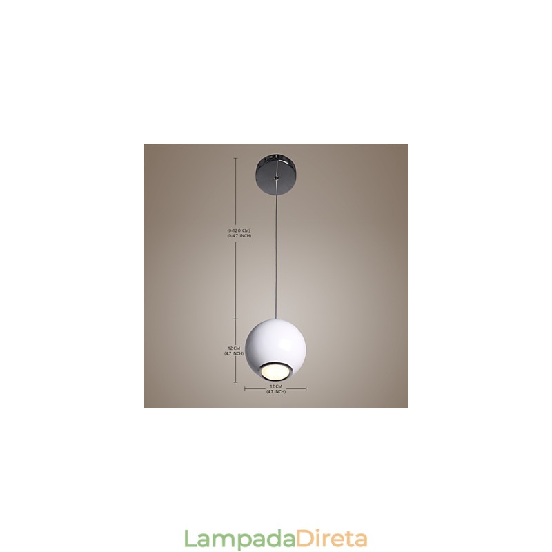 Luminária pendente moderna estilo mini globo de alta qualidade com design de café
