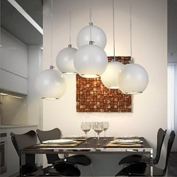 Luminária pendente moderna estilo mini globo de alta qualidade com design de café