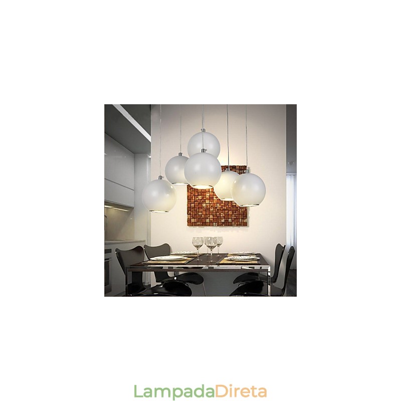 Luminária pendente moderna estilo mini globo de alta qualidade com design de café
