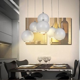 Luminária pendente moderna estilo mini globo de alta qualidade com design de café