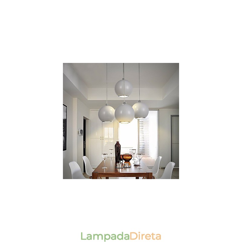 Luminária pendente moderna estilo mini globo de alta qualidade com design de café