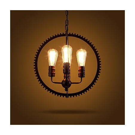 Luminárias pendentes retrô criativas Lustre de ferro forjado estilo country americano Luminárias pendentes retrô criativas Lustre de ferro forjado estilo country americano