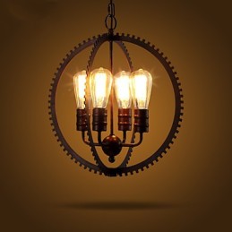 Luminárias pendentes retrô criativas Lustre de ferro forjado estilo country americano